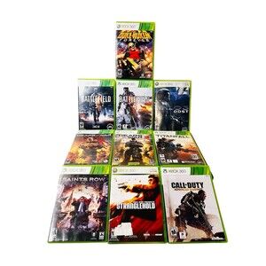 Lot Of 10 Xbox 360 Games - Call Of Duty, Gears of War, Halo, Battlefield + More